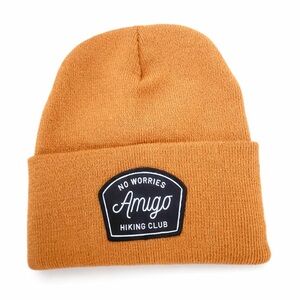 Orange Beanie with Patch
